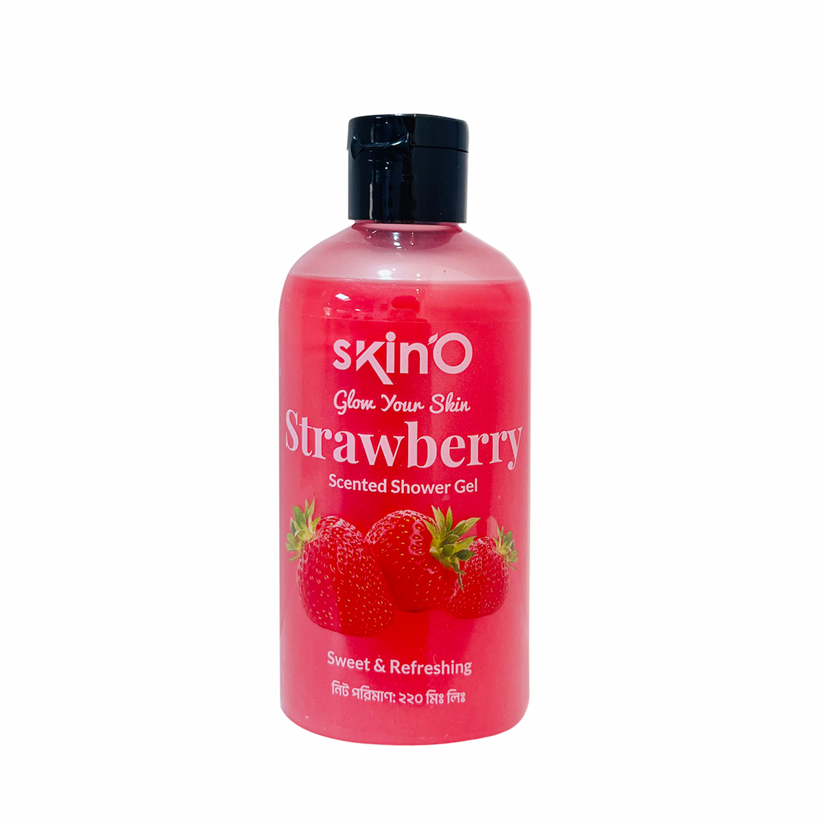 skinO Strawberry Scented Shower Gel 220ml